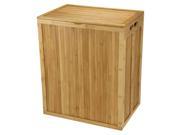 Household Essentials 6214 1 Folding Bamboo Hamper With Lid