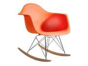 Fine Mod Imports FMI2013 orange Rocker Arm Chair Orange