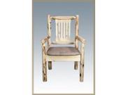 Montana Woodworks MWCASCNVSAND Captain s Chair Montana Collection Lacquered Upho