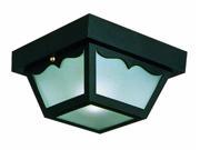 Design House 502872 Outdoor Ceiling Mount Light 10.5 Inch by 5.5 Inch Black Polypropylene Finish 502872