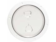 Beckson 4 Clear Center Screw Out Deck Plate White