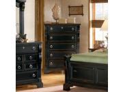 American Woodcrafters 2900 150 Heirloom Black Five Drawer Chest Black with rub