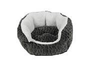 Danazoo 059562000027 Black Textured Fleece Cuddler Pet Bed