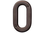 Hy Ko BR 420WB 0 4 inch Bronze Number 0 House Number