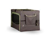 K H Pet Products 1463 Classy Go Soft Crate Extra Large Brown Lime Green 41.73 in