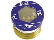 Bussmann TL 15PK4 15 Amp Time Delay Plug Fuses 4 Pack