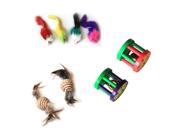 Iconic Pet 15775 Fur Mice Paper Rope Ball Plastic Roller Set of 3