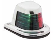 Attwood 1 Mile Deck Mount Bi Color Red Green Combo Sidelight 12V Stainless Steel Housing