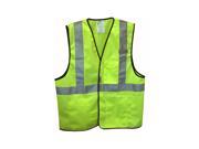 Reflective Safety Vest Pockets Adjustable Size Yellow