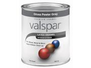 Valspar 410 65039 QT 1 Quart Pewter Gray Gloss Latex Enamel