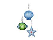 Carnation Home Fashions Indoor Oceanic Resin Shower Curtain Hooks in Blue