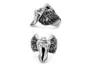 Lady with Wings Stainless Steel Ring