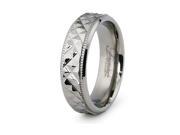 Fine Toned Diamond Cut Titanium Ring