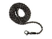 Stainless Steel Black 4.0mm Rope Chain