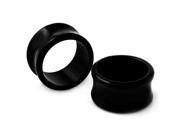 3 4 Gauge 19mm Double Flare Acrylic Hollow Black Tunnel Expander Ear Plugs