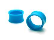 3 4 Gauge 19mm Double Flare Acrylic Hollow Turquoise Tunnel Expander Ear Plugs