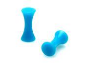 10g 2.5mm Double Flare Acrylic Solid Turquoise Tunnel Expander Ear Plugs