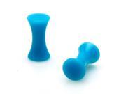 8g 3mm Double Flare Acrylic Solid Turquoise Tunnel Expander Ear Plugs