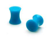 2g 6mm Double Flare Acrylic Solid Turquoise Tunnel Expander Ear Plugs