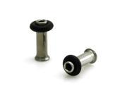 8g 3mm Stainless Steel Tunnel With Rubber Stopper Ear Expander Plugs