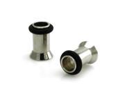 4g 5mm Stainless Steel Tunnel With Rubber Stopper Ear Expander Plugs
