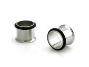 7 16 Gauge 11mm Stainless Steel Tunnel With Rubber Stopper Ear Expander Plugs