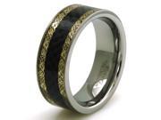 Tioneer R15564 105 Tungsten Dragon Print Black Carbon Fiber Inlay Men s Wedding Band