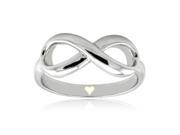 Sterling Silver Heart Icon Engraved Infinity Ring