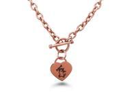Rose Gold Plated Stainless Steel Cubone Marowak Evolution Pokémon Heart Charm Necklace
