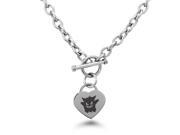 Stainless Steel Gengar Pokémon Heart Charm Necklace