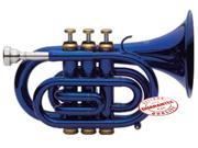 Fever Blue Pocket Trumpet With Case WALPOKL BL