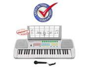 Children 49 Keys Electronic Piano Music Keyboard Silver KB49SV