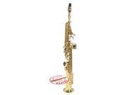 Hawk Straight Soprano Saxophone Gold with Case Mouthpiece and Reed