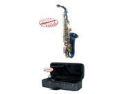 Hawk Colored Student Blue Alto Saxophone with Case Mouthpiece and Reed