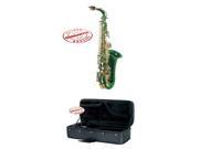 Hawk Colored Student Green Alto Saxophone with Case Mouthpiece and Reed