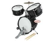 Fever Black Pieces Kids Drum Set with Sticks and Cymbal