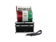 Fever Piano Accordion 3 Switches 30 Keys 48 Bass Red White Green