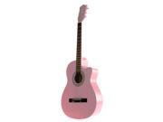 Fever 3 4 Acoustic Cutaway 38 Inches Guitar Pink FV 030C PK