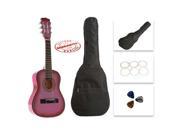 Star Kids Acoustic Toy Guitar 31 Inches Pink with Bag Strings Picks