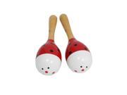 D Luca Kids 7.5 Inches Ladybug Wood Maracas