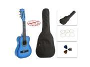 Star Kids Acoustic Toy Guitar 27 Inches Light Blue with Bag Strings Picks