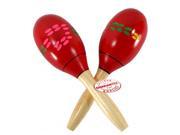 D’Luca Wood Maracas Red 8 Inches