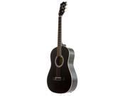 Fever 3 4 Size Acoustic Guitar 38 Inches Black FV 030 BK