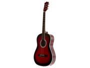 Fever 3 4 Size Acoustic Guitar 38 Inches Redburst FV 030 DRD