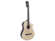 Fever 3 4 Acoustic Cutaway 38 Inches Guitar Natural FV 030C NT