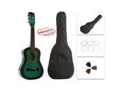 Star Kids Acoustic Toy Guitar 27 Inches Green with Bag Strings Picks