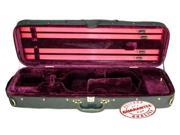 D Luca Oblong Violin Case Burgandy 4 4