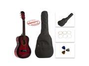 Star Kids Acoustic Toy Guitar 27 Inches Red with Bag Strings Picks