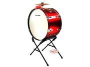 Fever 24x12 Drum Bass Tambora with Stand Red