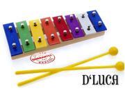 D Luca 8 Colored Notes Children Xylophone Glockenspiels with Music Cards